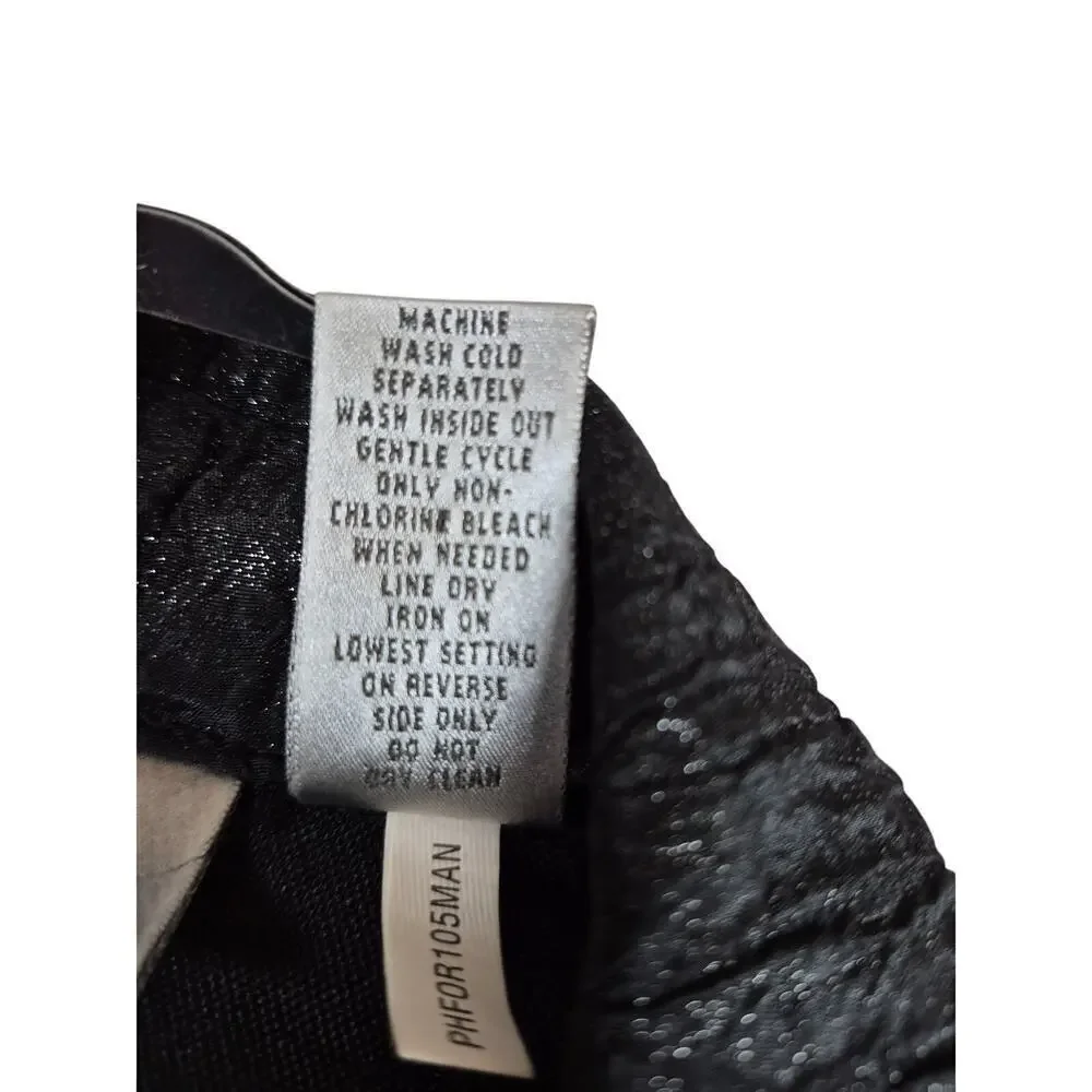 Chico’s Black & Silver Textured Crinkle Jacket Sz 3